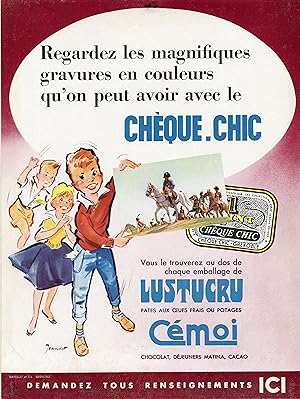 "CÉMOI / LUSTUCRU" Affiche d'intérieur originale entoilée par JEANDOT / DARDELET et Cie Grenoble ...