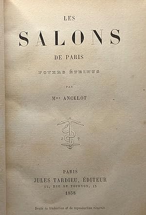 Seller image for Les salons de Paris - foyers teints for sale by crealivres