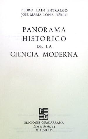 Seller image for Panorama Historico de la Ciencia Moderna. Coleccion Panoramas, XI for sale by books4less (Versandantiquariat Petra Gros GmbH & Co. KG)
