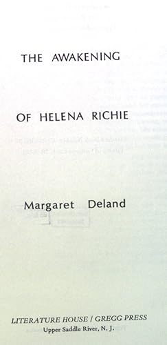Image du vendeur pour The Awakening of Helena Richie. mis en vente par books4less (Versandantiquariat Petra Gros GmbH & Co. KG)