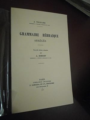 Seller image for Grammaire hbraque abrge. for sale by Le livre de sable