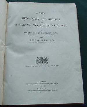 Immagine del venditore per A Sketch of the Geography and Geology of the Himalaya Mountains and Tibet venduto da George Jeffery Books