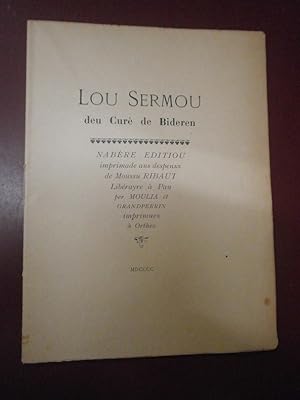 Lou Sermou deu Curè de Bideren,.