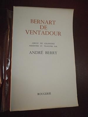 Choix de Chansons Présentées traduites par A. Berry.