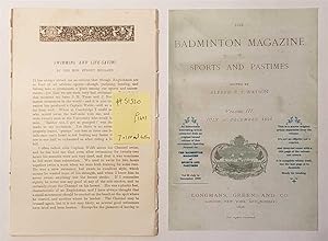 Image du vendeur pour Swiming & Life Saving orig 1896 Article ex Badminton Magazine mis en vente par Maynard & Bradley