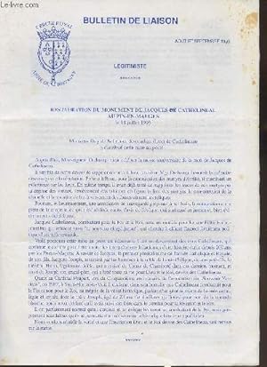Bild des Verkufers fr Bulletin de liaison Lgitimiste n d'aout et septembre 1993 zum Verkauf von Le-Livre