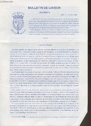 Bild des Verkufers fr Bulletin de liaison Lgitimiste n de Janvier-Fvrier 1994 zum Verkauf von Le-Livre