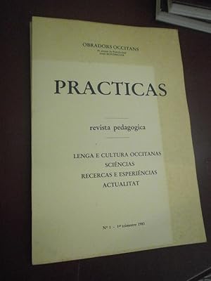Obradors occitans. Practicas. Révista pédagogica. N° 1.