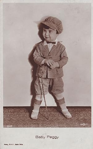 Baby Peggy Dressed As Boy Child Star Actress Berlin Postcard