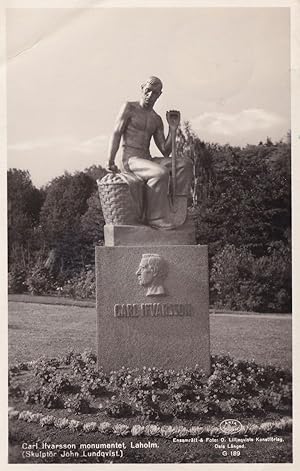 Carl Ifvarsson Swedish Politician Monument Laholm Postcard