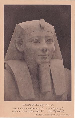 Head Of Senusert Statue Cairo Museum Antique Greek Postcard