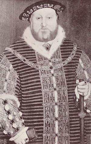 King Henry VIII Holbein Painting in Warwick Castle Old Postcard