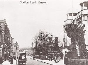 Station Road Harrow Coliseum Theatre Advertising London Postcard