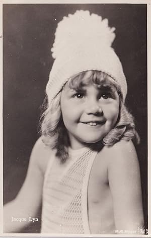 Jacque Lyn Child Film Star of Laurel & Hardy Rare RPC Postcard