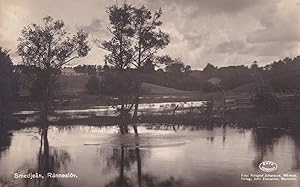 Ranneslov Lake Smedjean Antique Swedish Postcard