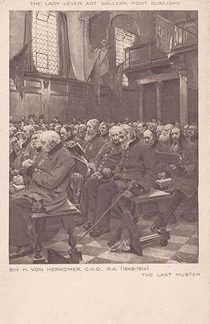 Seller image for The Last Muster Hubert Von Herkomer Military Painting Postcard for sale by Postcard Finder