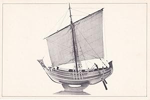 Judean Merchant Ship Boat Model Israel Museum Rare Postcard