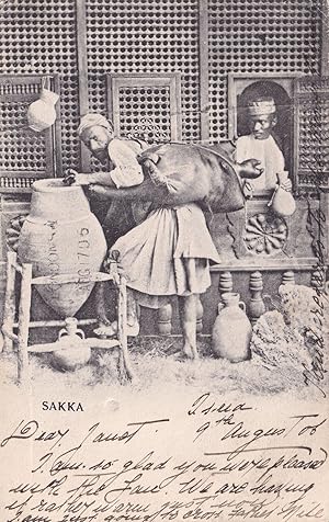 Sakka Antique 1906 Egyptian Postcard