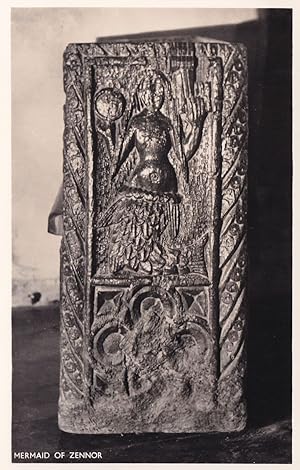 Mermaid Of Zennor Cornwall Mythology Sculpture RPC Postcard