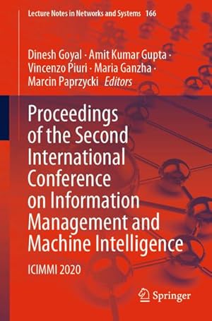 Bild des Verkufers fr Proceedings of the Second International Conference on Information Management and Machine Intelligence : ICIMMI 2020 zum Verkauf von AHA-BUCH GmbH