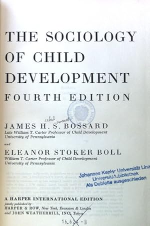 Imagen del vendedor de The Sociology of Child development; A Harper International Edition; a la venta por books4less (Versandantiquariat Petra Gros GmbH & Co. KG)