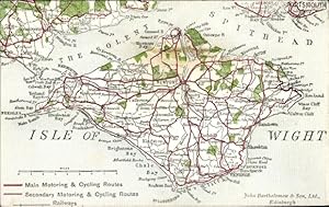Bild des Verkufers fr Landkarten Ansichtskarte / Postkarte Newport Isle of Wight England, Chale Bay, The Solent, Spithead zum Verkauf von akpool GmbH
