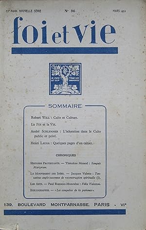 Seller image for FOI et VIE 33e Anne Nouvelle srie N 36 Mars 1932 for sale by Bouquinerie L'Ivre Livre