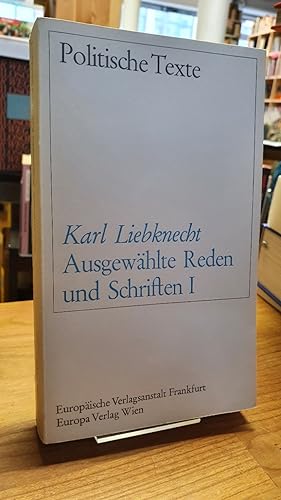 Seller image for Ausgewhlte Reden und Schriften I, herausgegeben und eingeleitet von Helmut Bhme for sale by Antiquariat Orban & Streu GbR