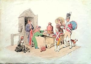 Londoner Selling SALOP (Street Vendor). Aquatint from the Costume of Gt Britain. 1805.