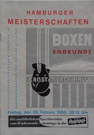 Hamburger Meisterschaften Boxen Endrunde. Freitag, den 26. Februar 1965. Ernst Merck-Halle Hambur...