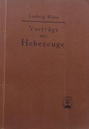 Seller image for Vorträge über Hebezeuge. for sale by Antiquariat Ursula Hartmann
