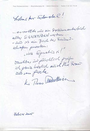 Viva Signatur si! 20 Jahre Signatur. Briefe und Begegnungen mit malenden Dichtern und dichtenden ...