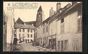 Carte postale Saint-Seine-l`Abbaye, Un Coin du Vilage, Rue du Général Dufour