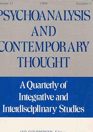 Seller image for Volume 11; 1988. Psychoanalysis and Contemporary Thought. . Number 2. for sale by Fundus-Online GbR Borkert Schwarz Zerfa