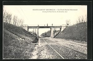 Bild des Verkufers fr Carte postale Nuits-Saint-Georges, Le Pont Saint Bernard, Champ de Bataille du 18 dcembre 1870 zum Verkauf von Bartko-Reher