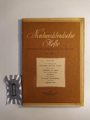 Imagen del vendedor de Nordwestdeutsche Hefte. 1947 - Heft 9: Hitlers letzte Tage. a la venta por Druckwaren Antiquariat
