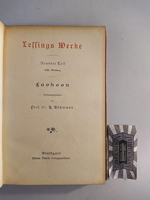 Seller image for Lessings Werke. Neunter Teil. Erste Abteilung: Laokoon. (Deutsche National-Litteratur. Historisch kritische Ausgabe. 66. Band). for sale by Druckwaren Antiquariat