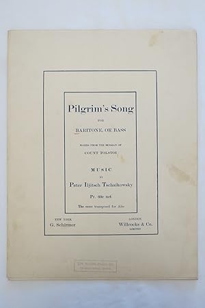 Bild des Verkufers fr PILGRIM'S SONG FOR BARITONE, OR BASS (SHEET MUSIC) zum Verkauf von Sage Rare & Collectible Books, IOBA