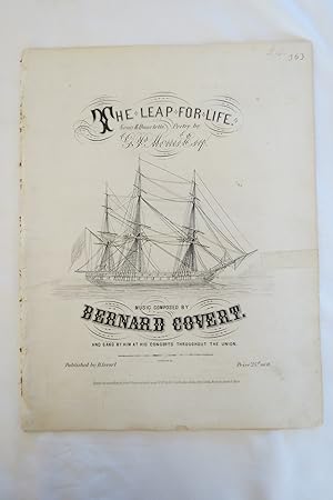 THE LEAP FOR LIFE (SHEET MUSIC) (Sailor Song with Ship Illustration)