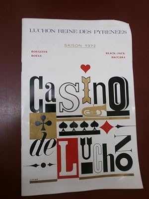 Programme Casino de Luchon Saison 1972.