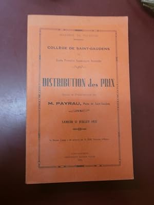 Distribution des prix, sous la présidence de M.Payrau. Juillet 1935