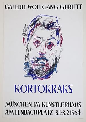 Rudolf Kortokrax Selbstbildnis Plakat Gurlitt 1964