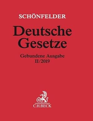 Bild des Verkufers fr Deutsche Gesetze Gebundene Ausgabe II/2019: Rechtsstand: 8. August 2019 zum Verkauf von Versandbuchhandlung Kisch & Co.