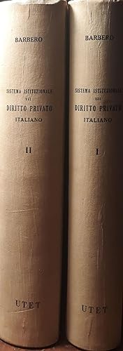 Sistema istituzionale del diritto privato italiano: Volume I p.913 (Introduzione - parte prelimin...