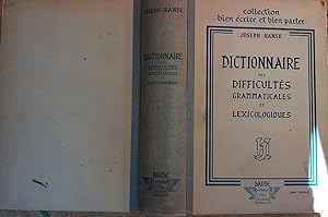 Dictionnaire des difficultes grammaticales et lexicologiques