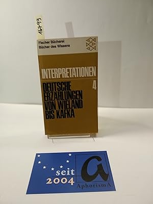 Seller image for Deutsche Erzhlungen von Wieland bis Kafka. Interpretationen 4. for sale by AphorismA gGmbH