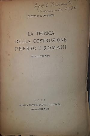 La tecnica della costruzione presso i romani