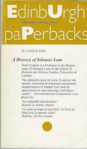 Bild des Verkufers fr A History of Islamic Law zum Verkauf von BASEMENT BOOKS