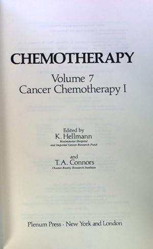 Immagine del venditore per Cancer Chemotherapy; Chemotherapy: Volume 7; 1; venduto da books4less (Versandantiquariat Petra Gros GmbH & Co. KG)