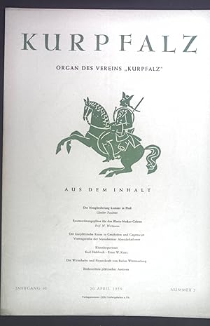 Bild des Verkufers fr Die Neugliederung kommt in Flu. - in: Kurpfalz. Organ des Vereins "Kurpfalz" Jhg. 10, April 1959, Nummer 2. zum Verkauf von books4less (Versandantiquariat Petra Gros GmbH & Co. KG)